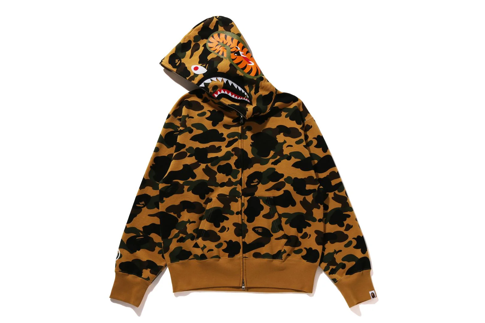1ST CAMO SHARK FULL ZIP HOODIE LADIES - Image 6