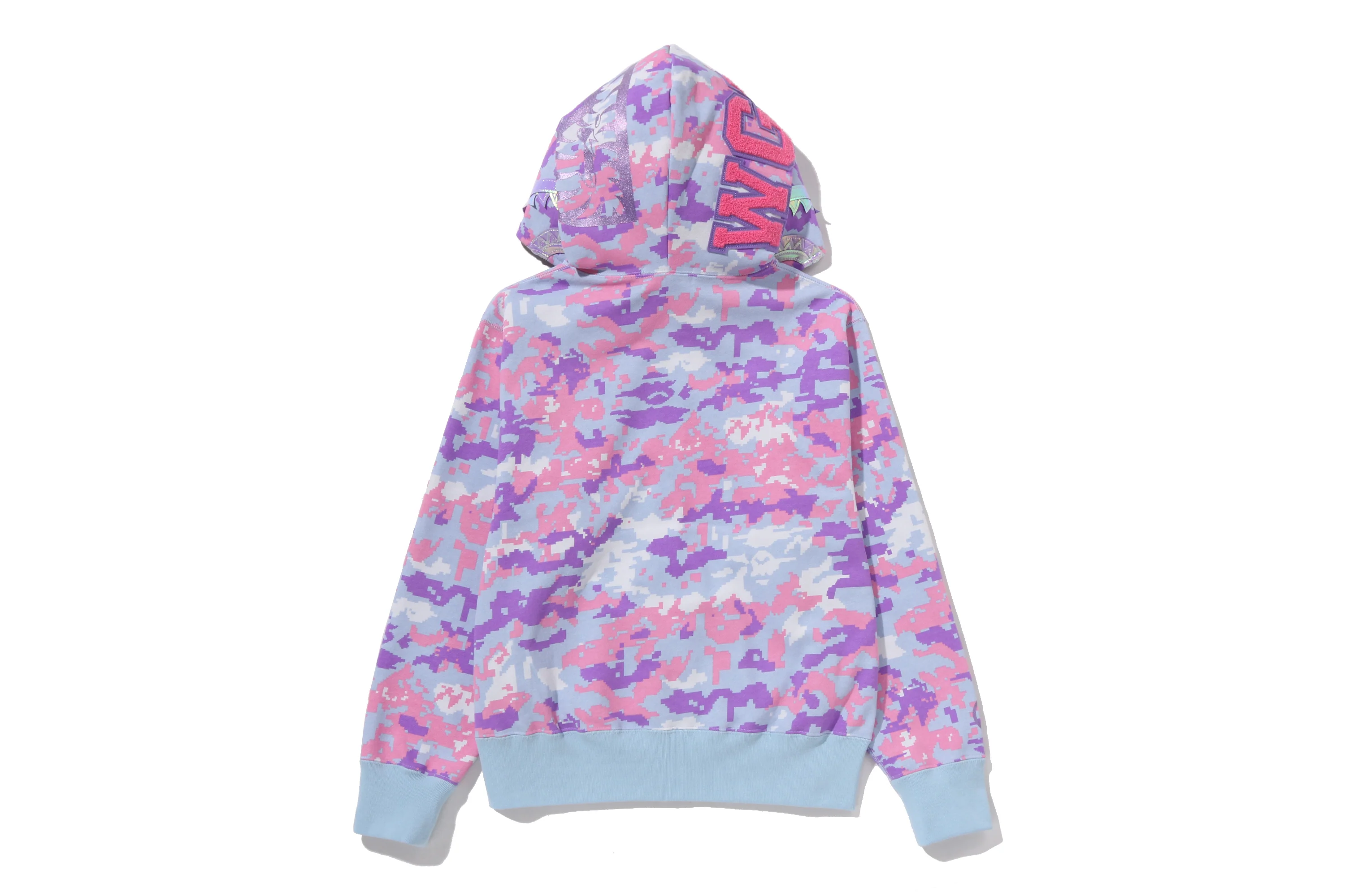 MULTI PIXEL CAMO SHARK FULL ZIP HOODIE LADIES - Image 9
