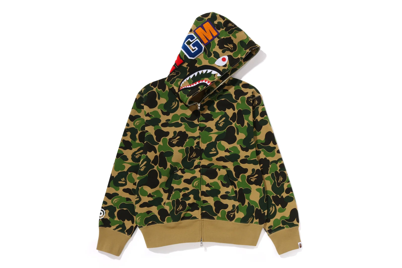 ABC CAMO SHARK FULL ZIP HOODIE LADIES - Image 2