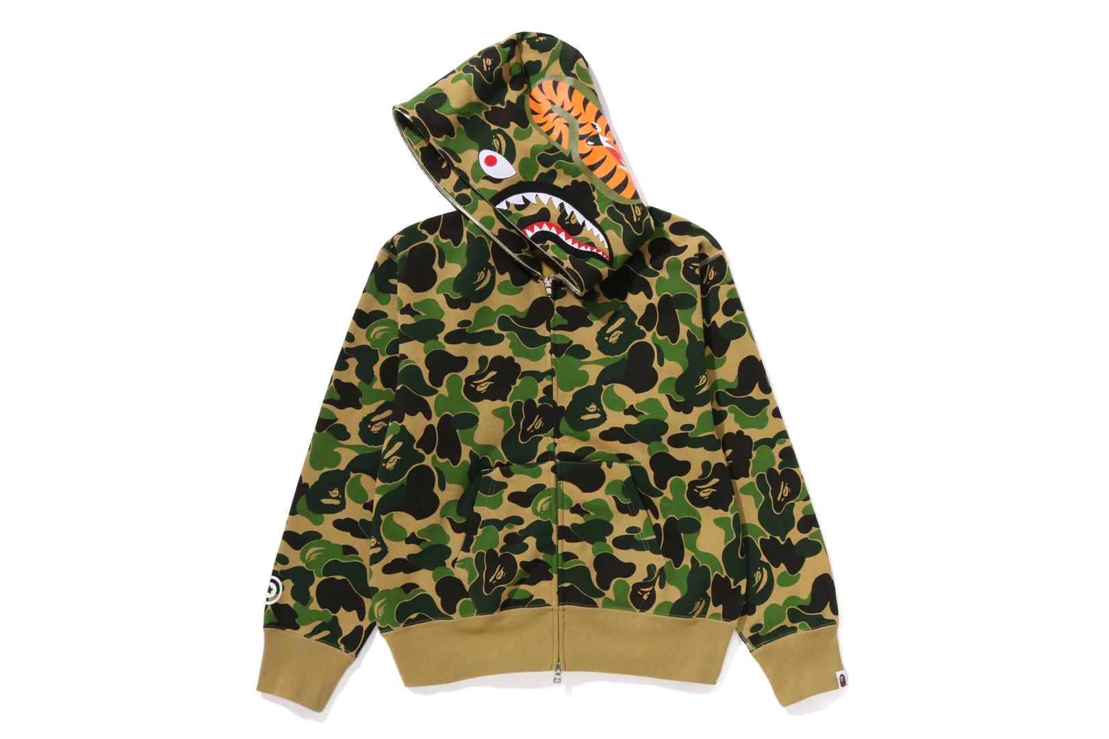 ABC CAMO SHARK FULL ZIP HOODIE LADIES - Image 6