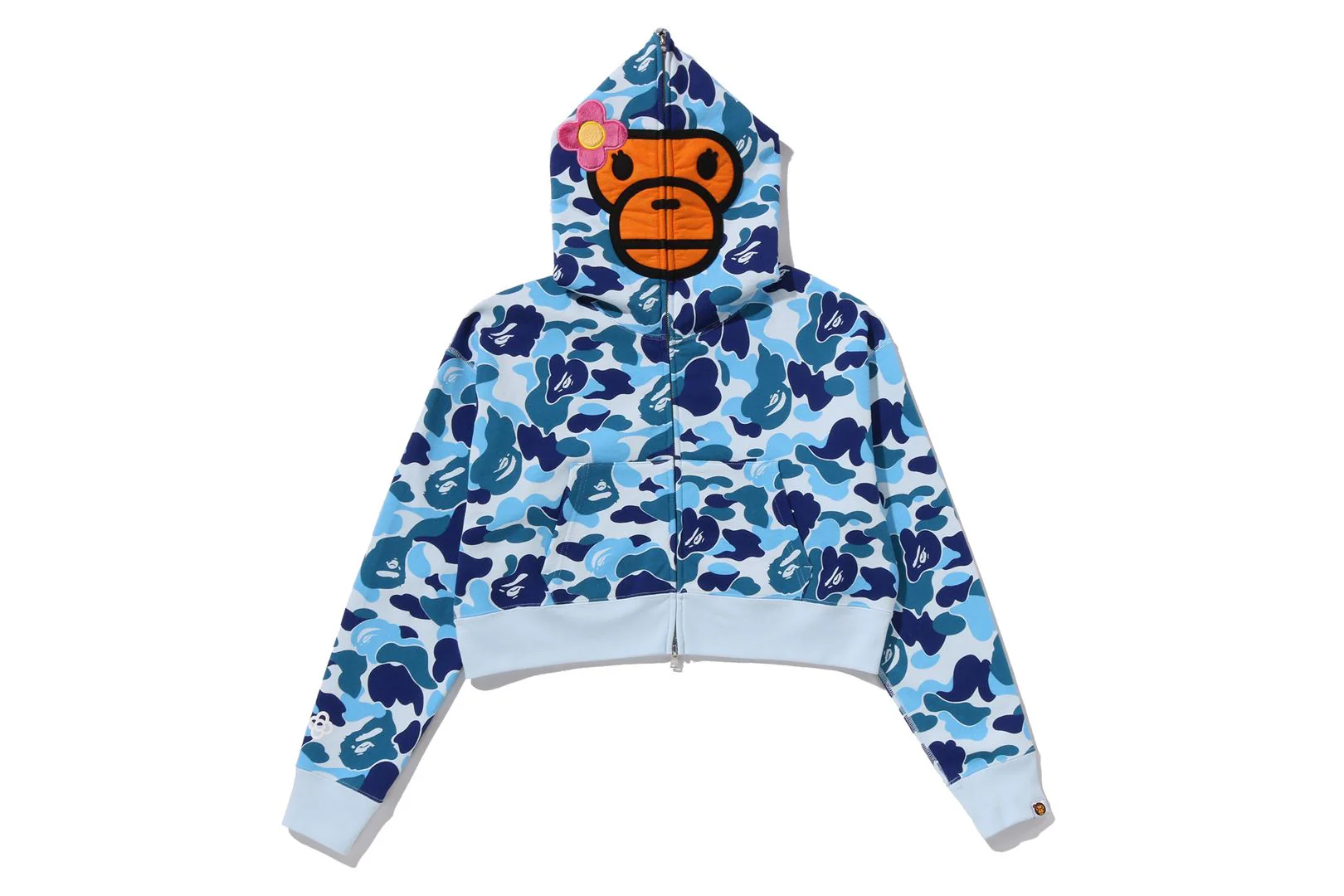 ABC CAMO BABY LISA CROPPED FULL ZIP HOODIE LADIES