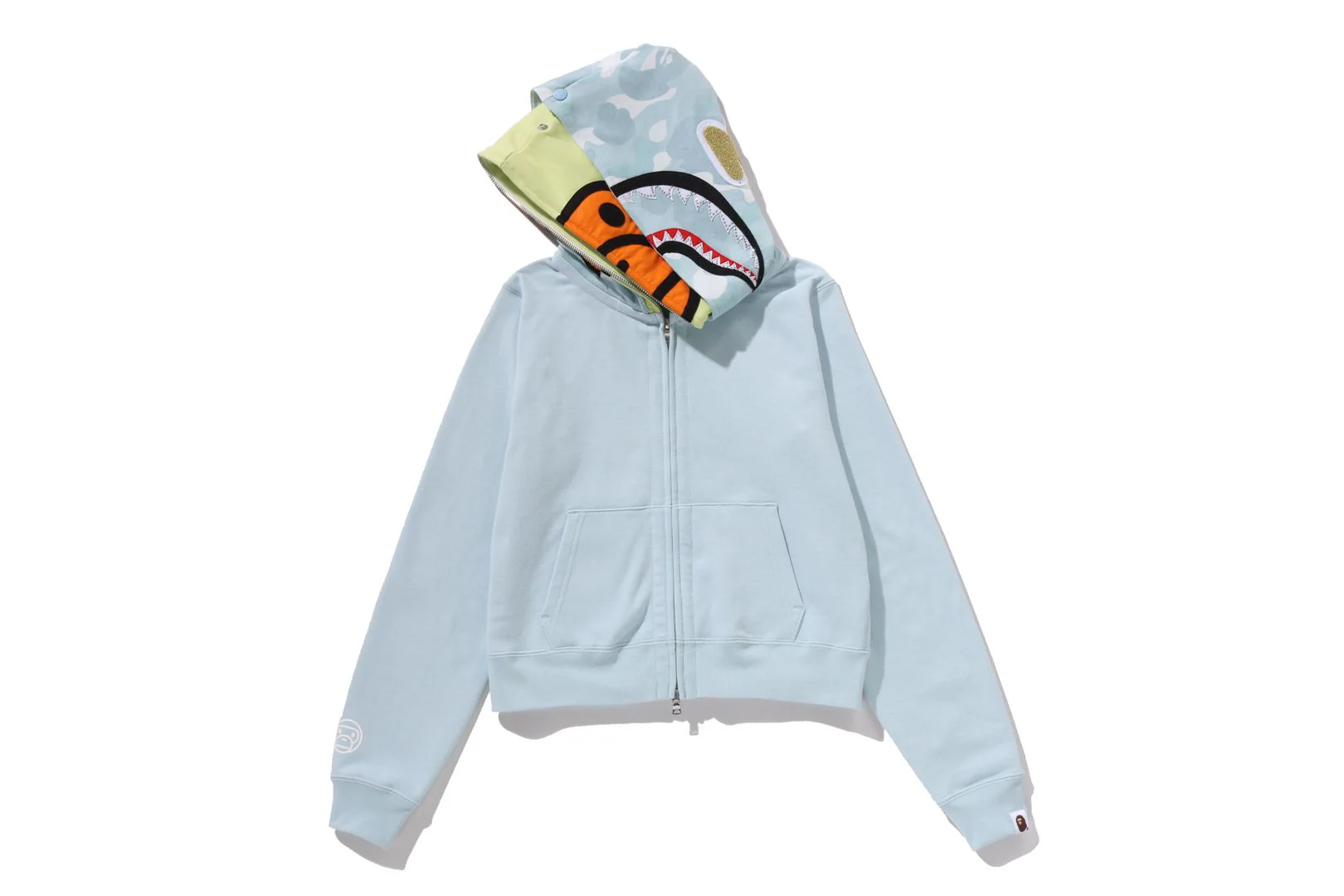 MILO SHARK CROPPED FULL ZIP DOUBLE HOODIE LADIES - Image 3
