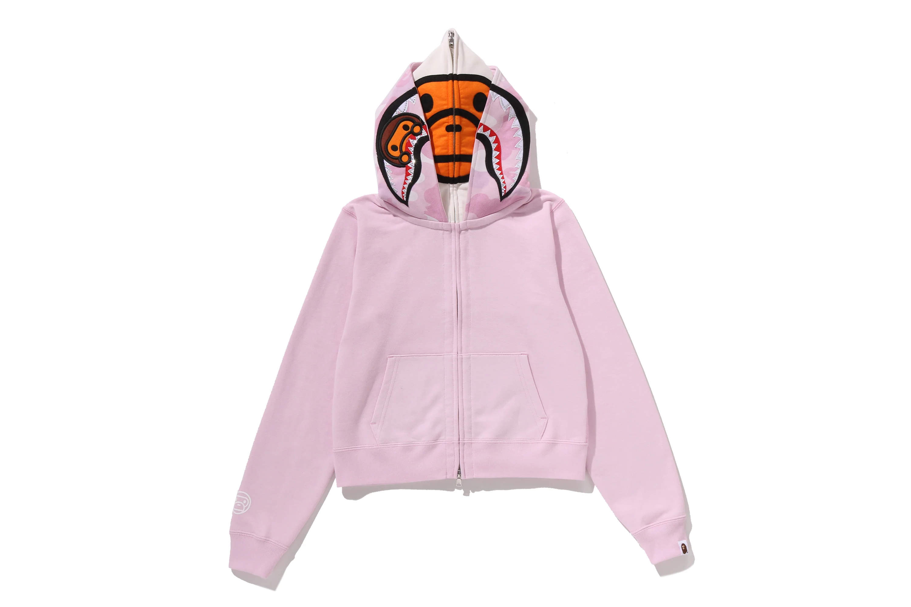MILO SHARK CROPPED FULL ZIP DOUBLE HOODIE LADIES - Image 8