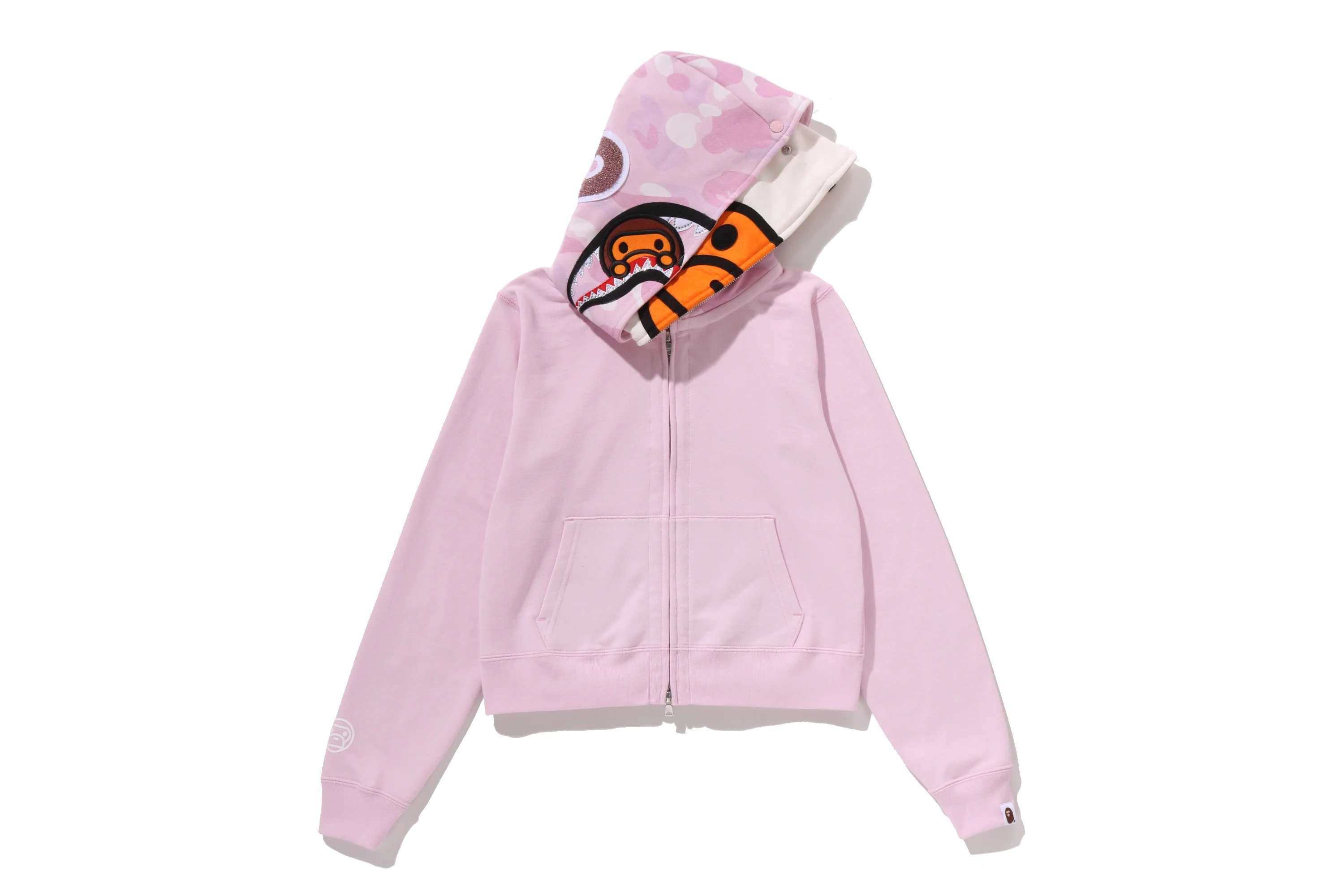 MILO SHARK CROPPED FULL ZIP DOUBLE HOODIE LADIES - Image 9