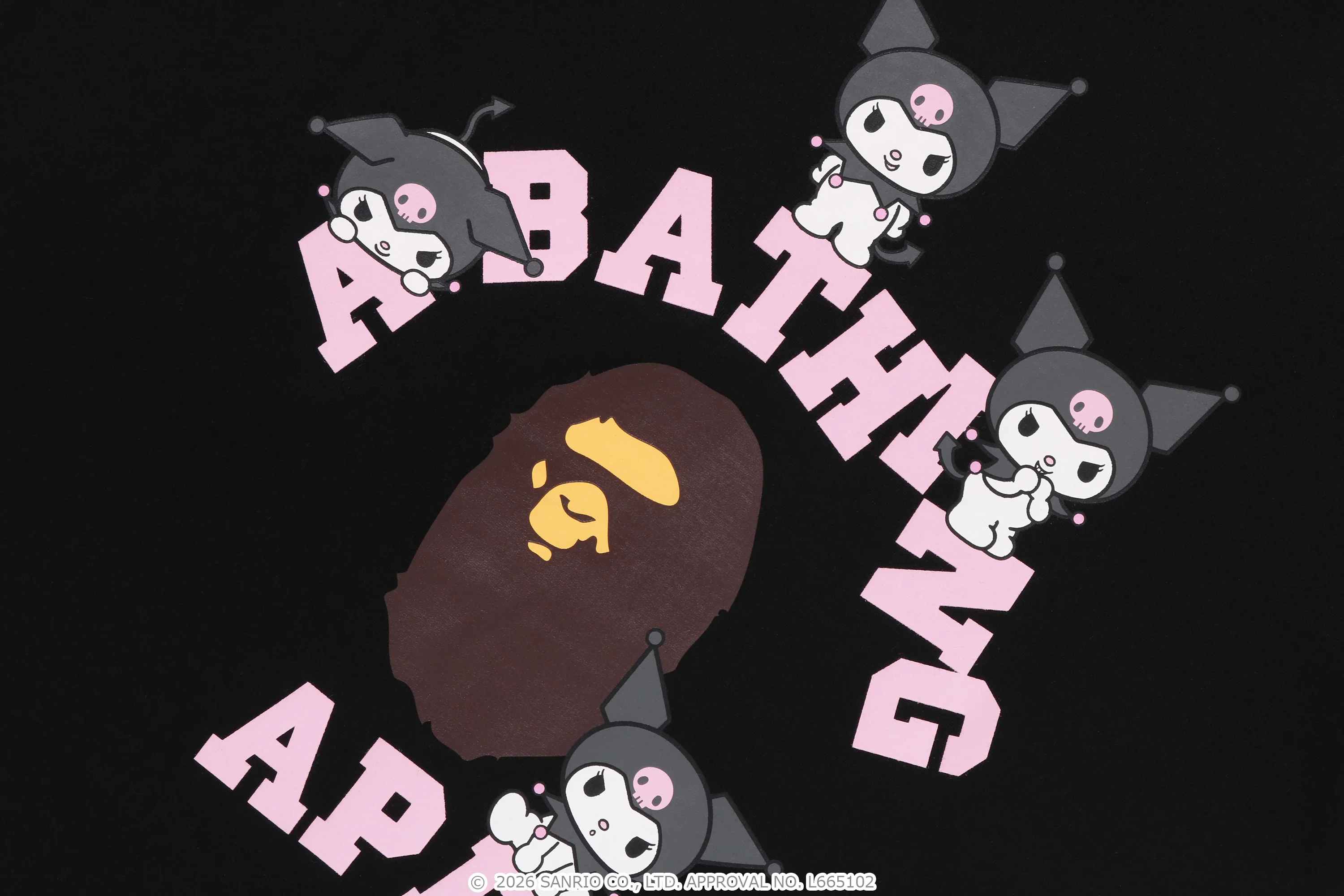 BAPE X KUROMI COLLEGE TEE KIDS - Image 3