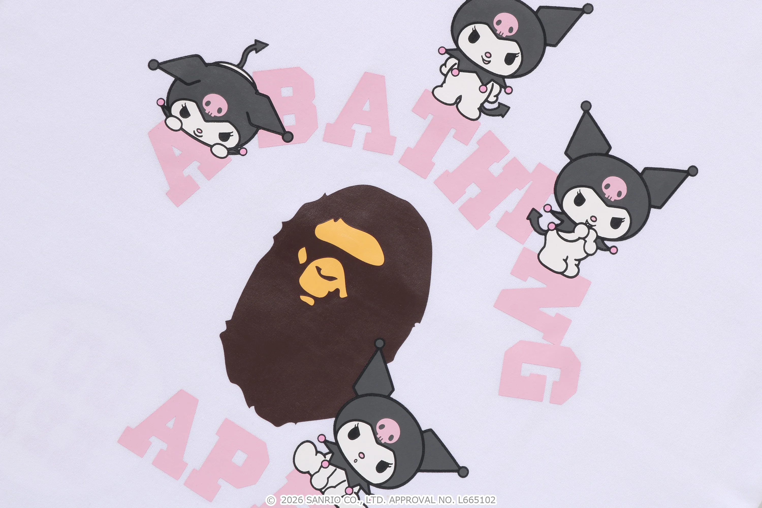 BAPE X KUROMI COLLEGE TEE KIDS - Image 7