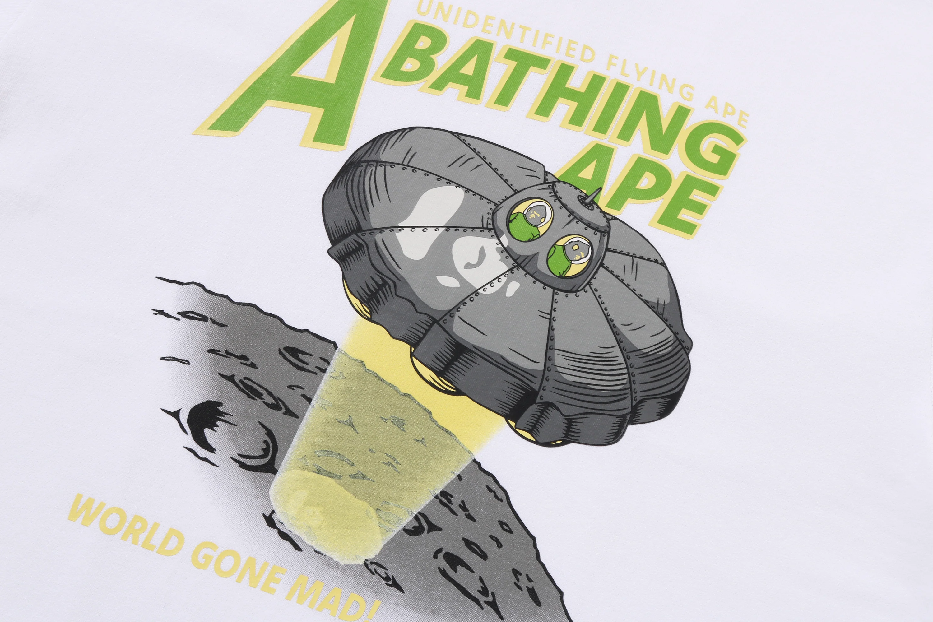 APE HEAD UFO ON MOON TEE - Image 7