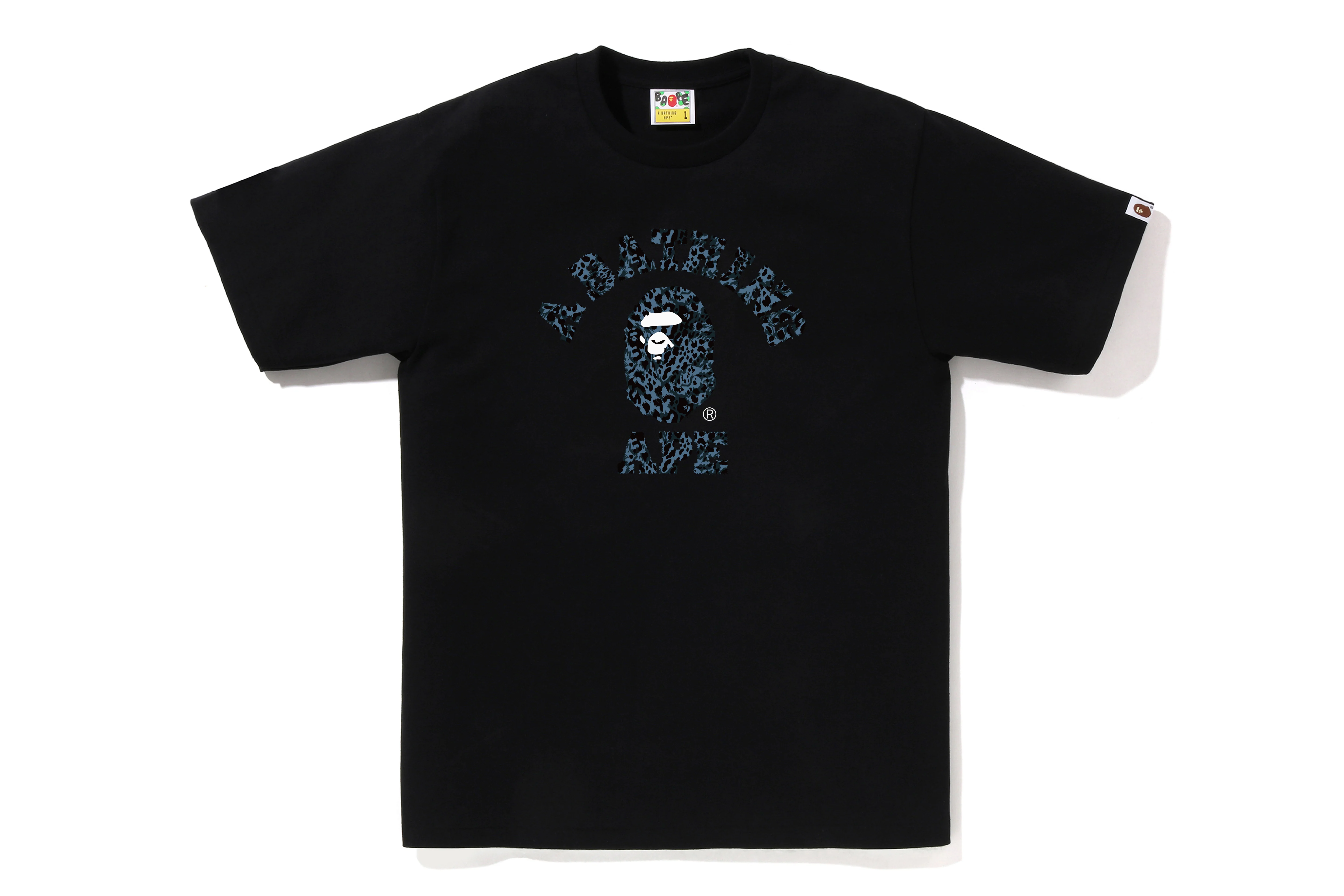 WILD LEOPARD PATTERN COLLEGE TEE