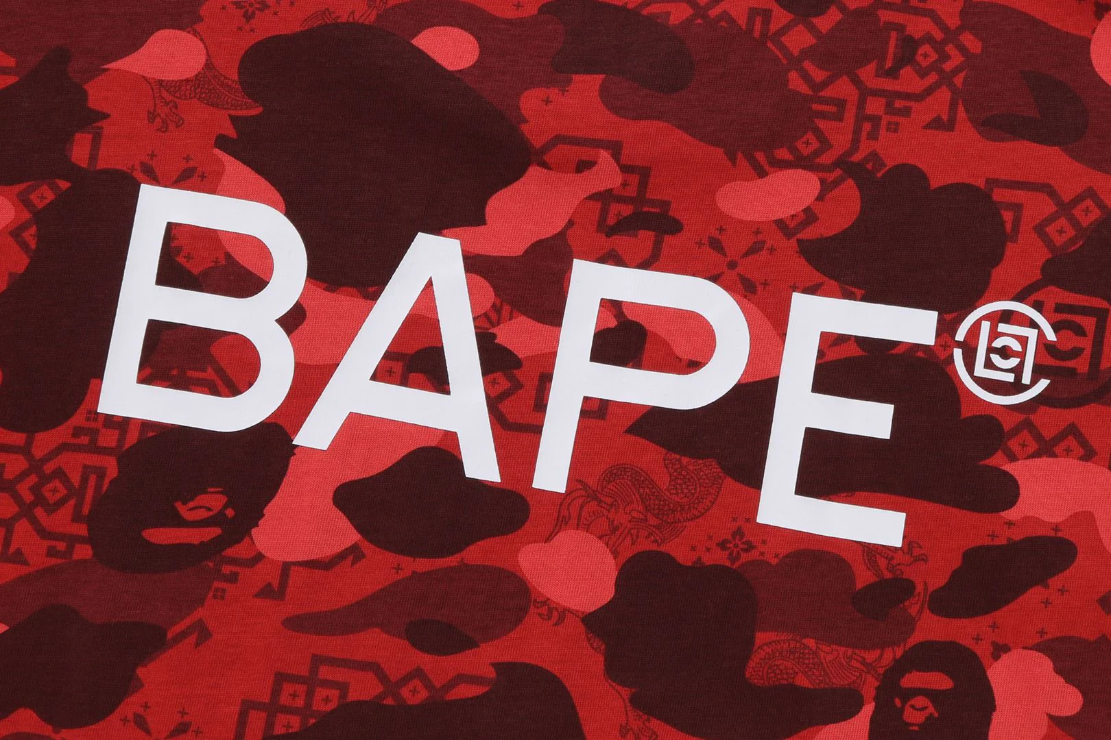 BAPE X CLOT CAMO OVERPRINT LOGO RELAXED FIT TEE MENS - Image 5