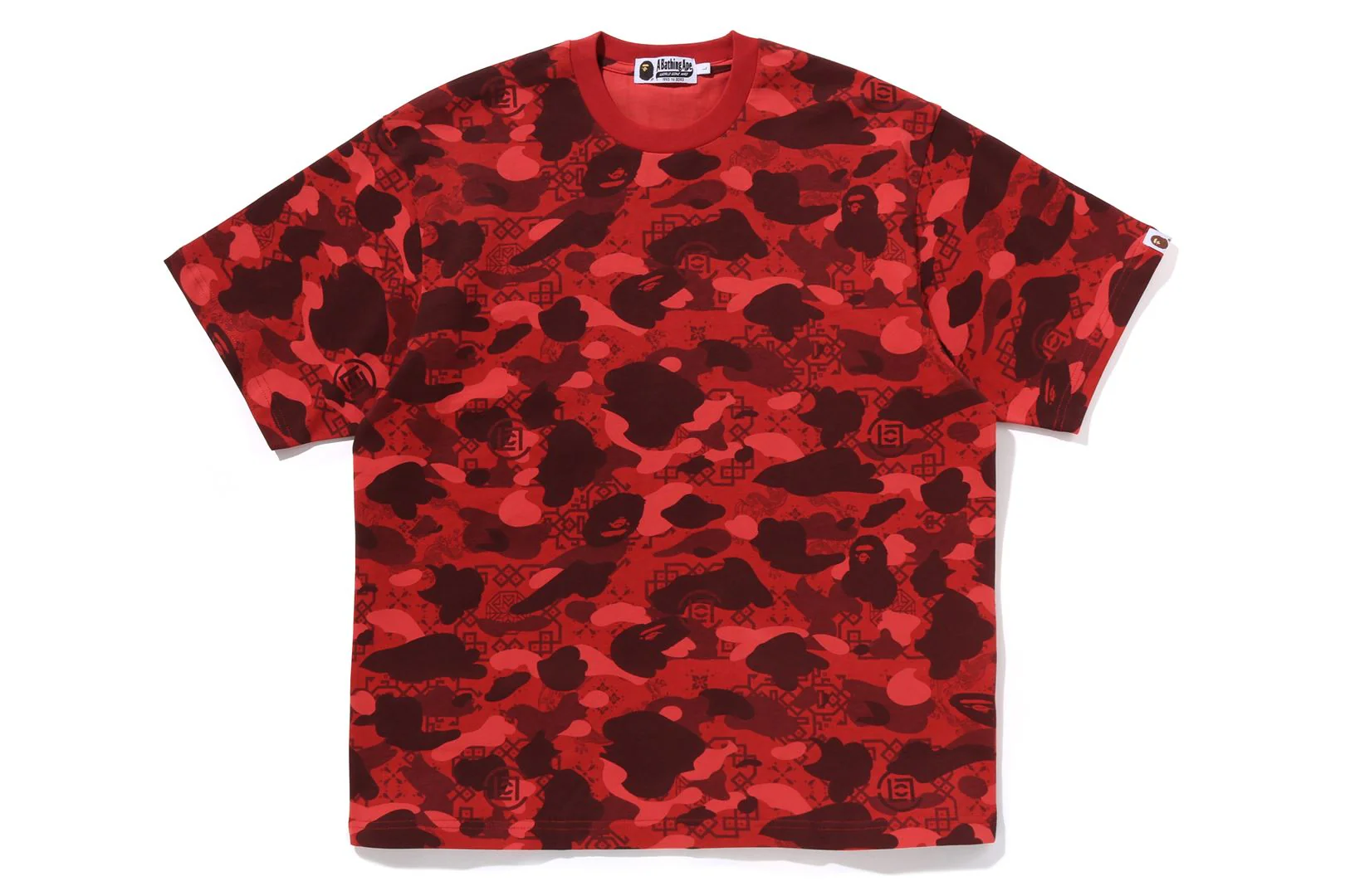 BAPE X CLOT CAMO OVERPRINT LOGO RELAXED FIT TEE MENS - Image 6