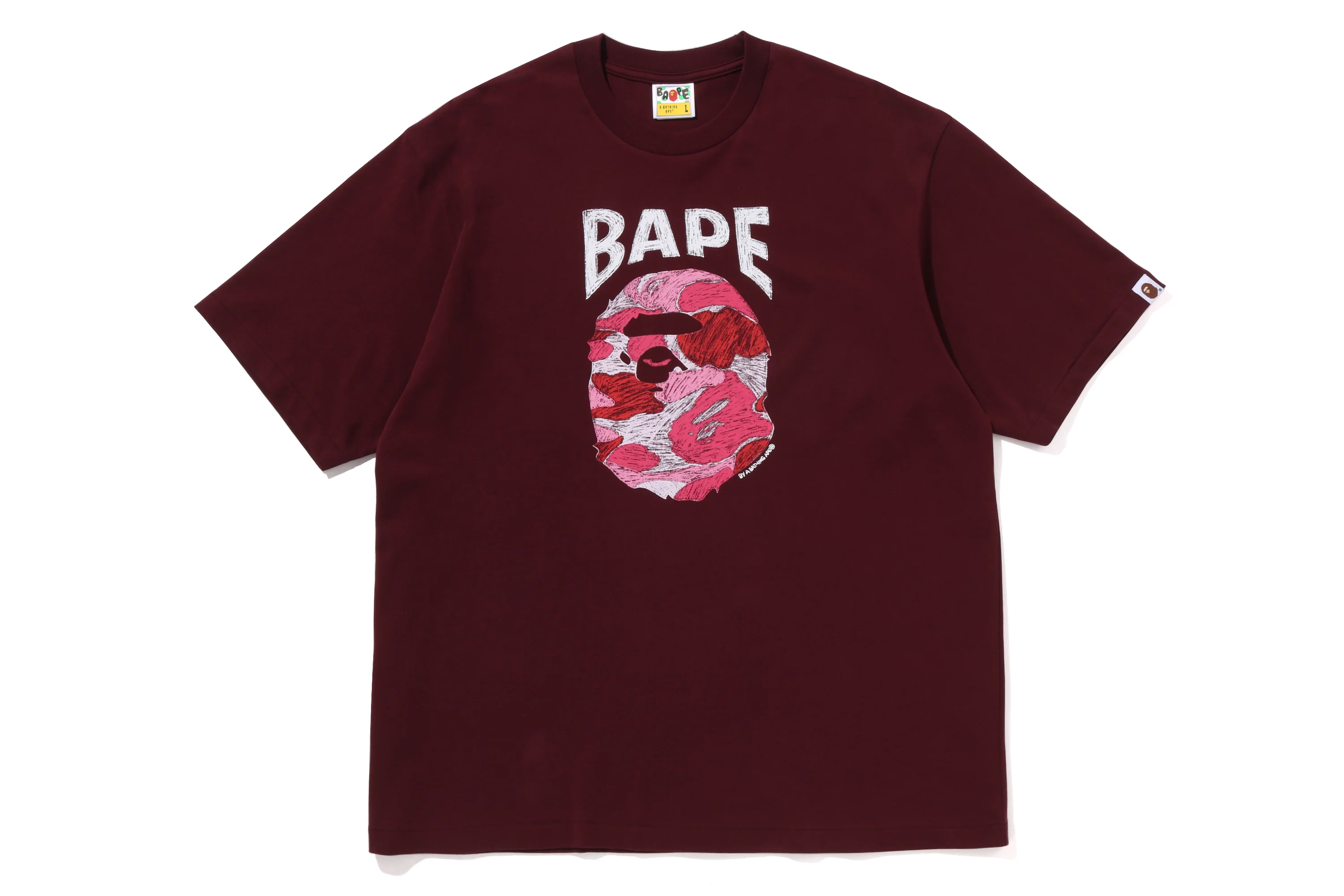 ABC CAMO HAND DRAW APE HEAD RELAXED FIT TEE MENS