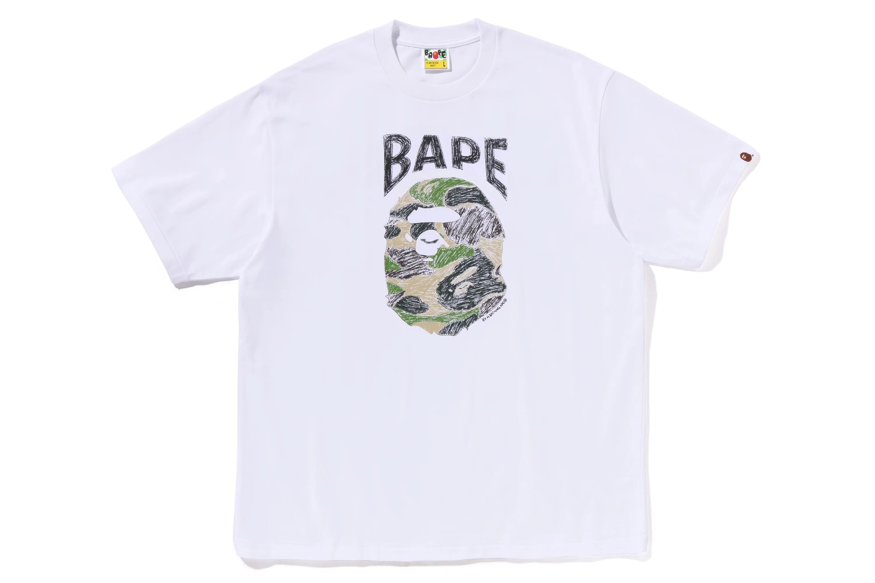ABC CAMO HAND DRAW APE HEAD RELAXED FIT TEE MENS - Image 9