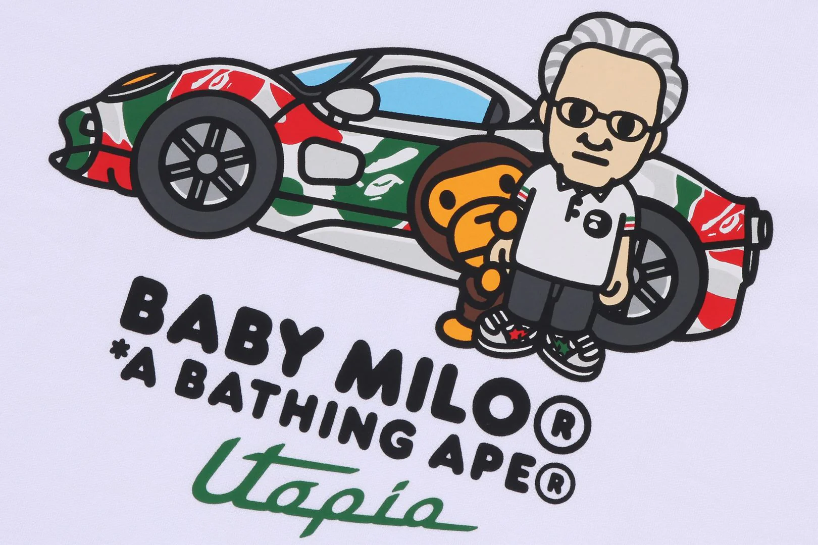 BAPE X PAGANI BABY MILO RELAXED FIT TEE - Image 6