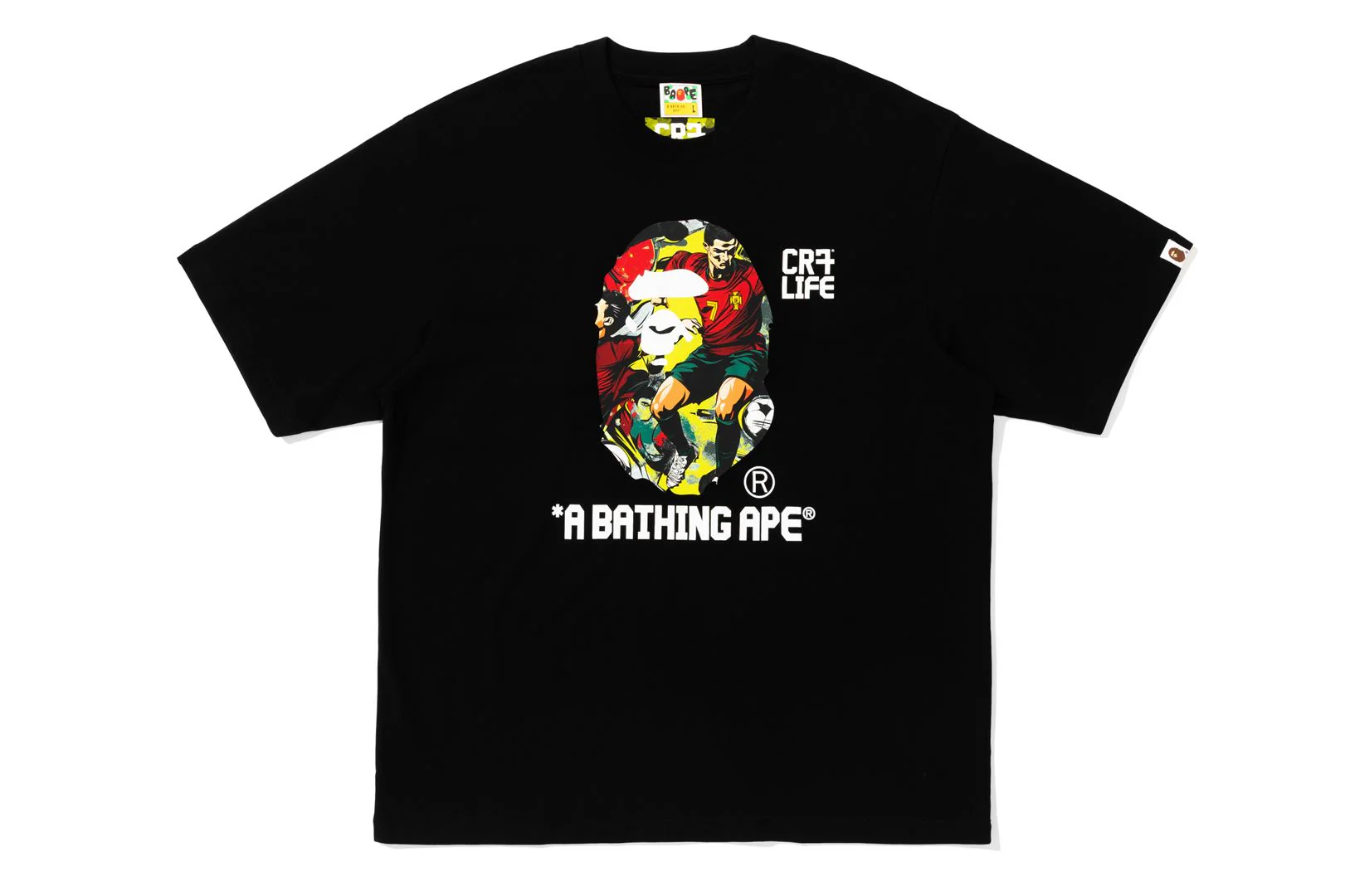 BAPE X CR7 LIFE GRAPHIC A BATHING APE RELAXED FIT TEE #2