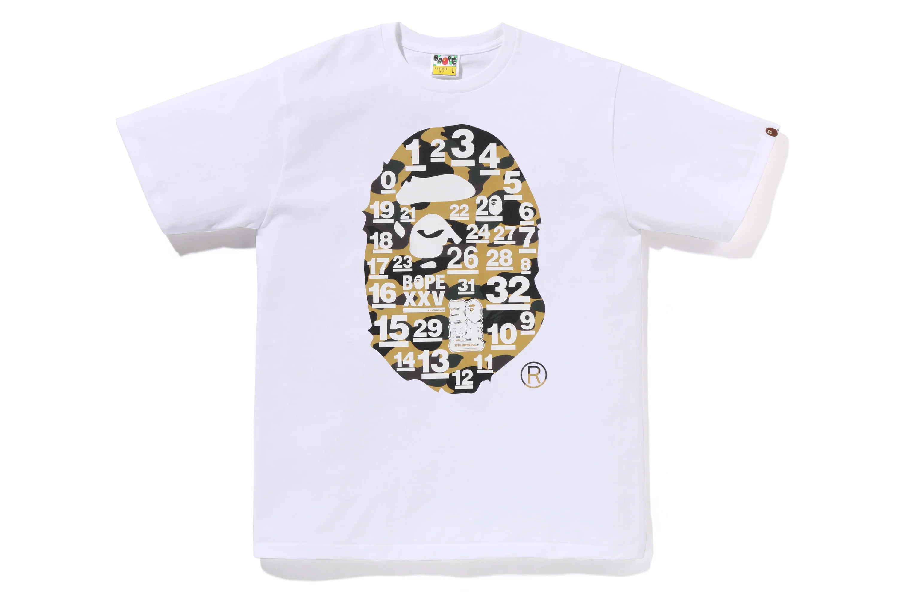 A BATHING APE 32ND ANNIV. 1ST CAMO BIG APE HEAD TEE - Image 5