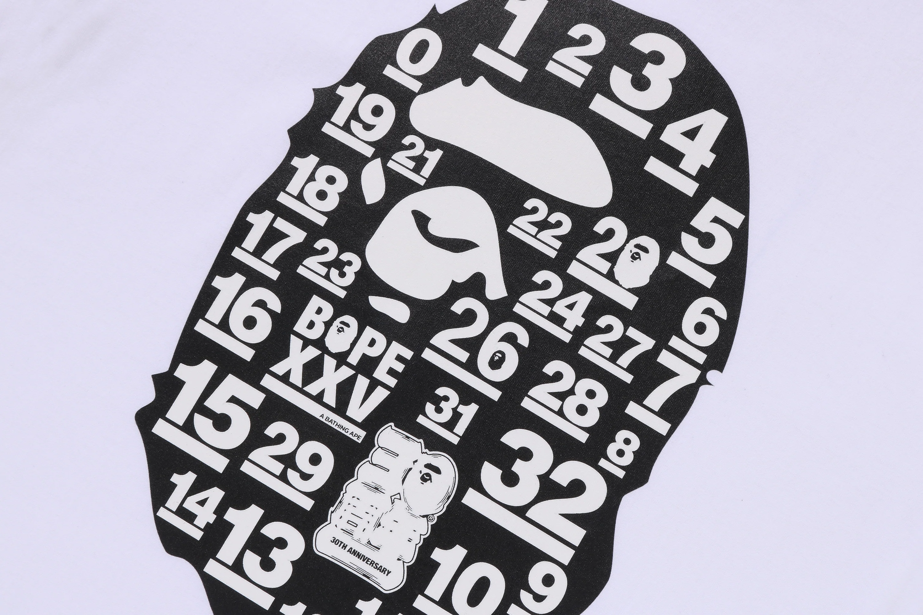 A BATHING APE 32ND ANNIV. BIG APE HEAD TEE - Image 6
