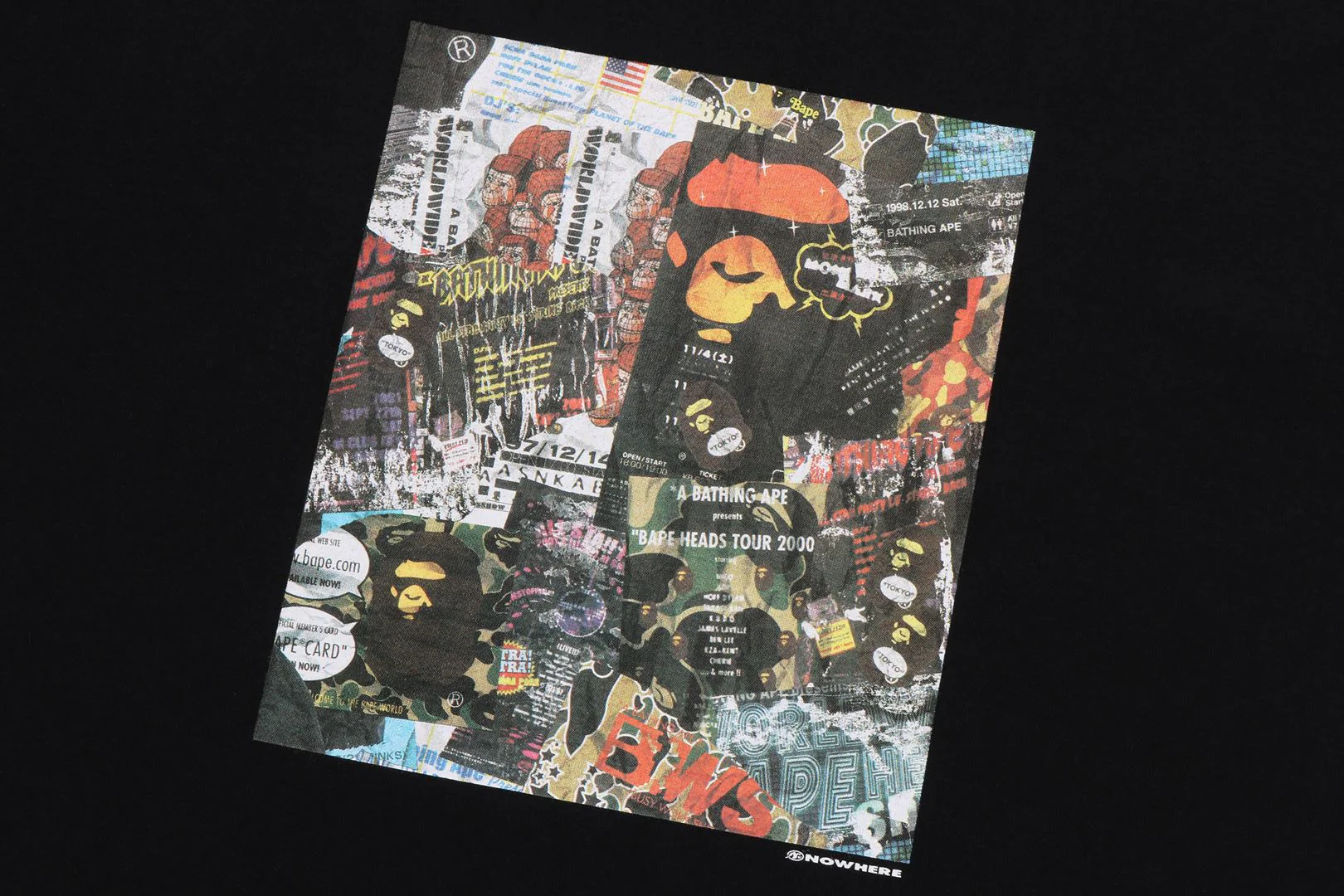 BAPE FLYER PATTERN PRINT TEE MENS - Image 2