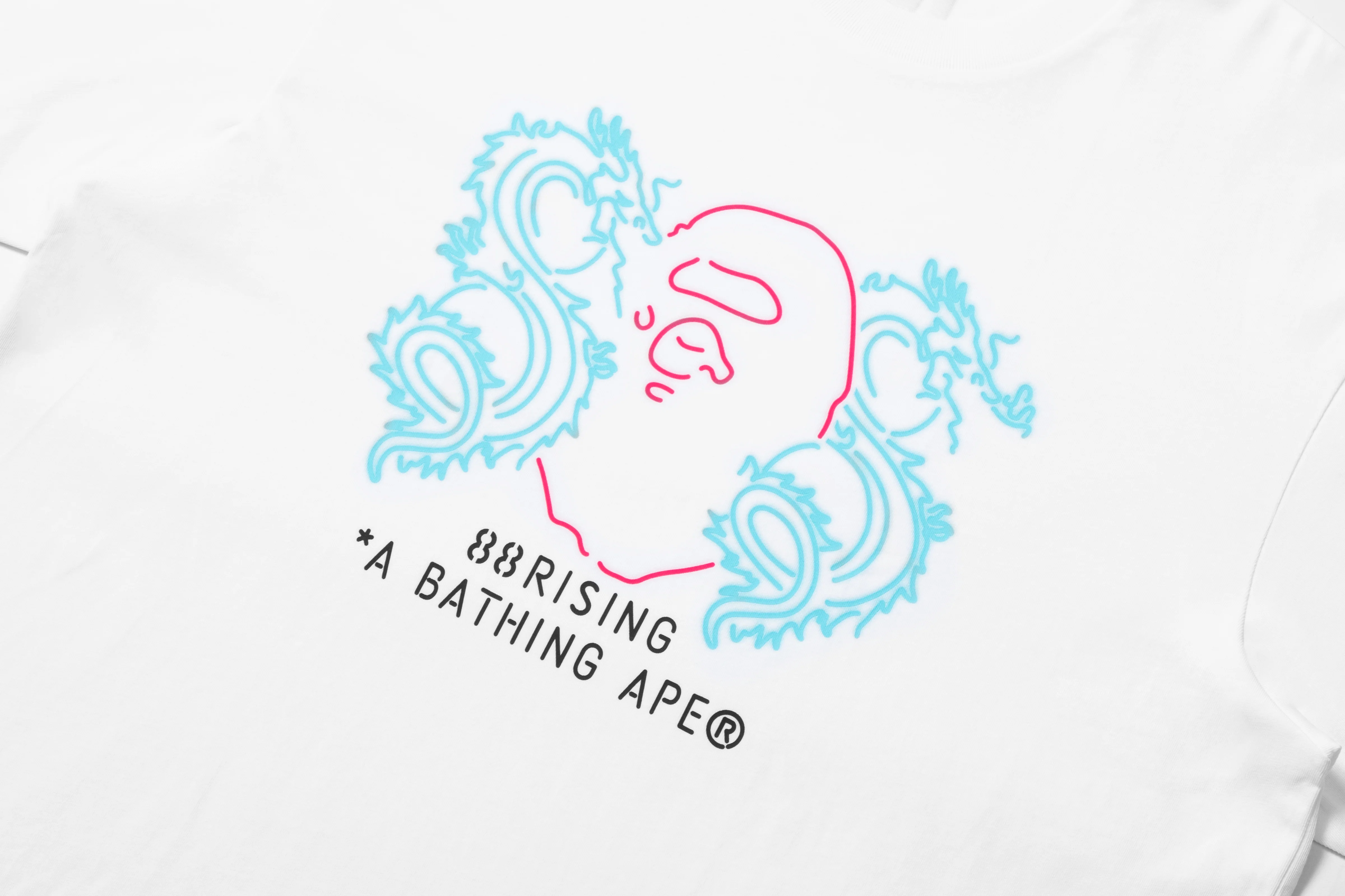 BAPE X 88RISING NEON LOGO RELAXED FIT TEE - Image 5